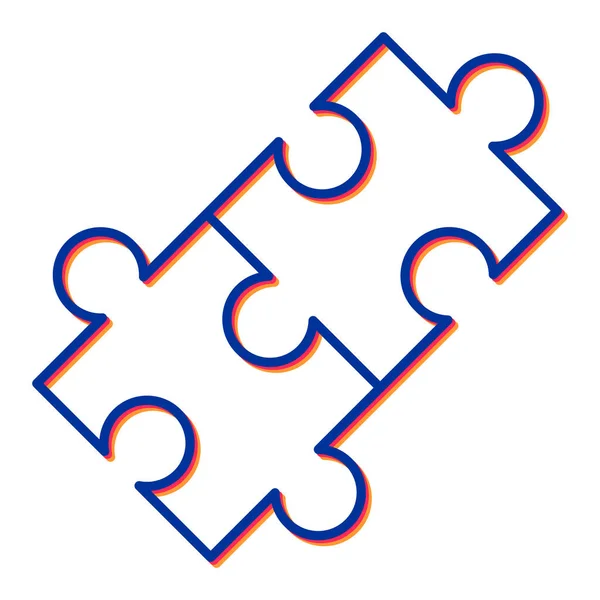 Icona Del Puzzle Sfondo Bianco — Vettoriale Stock