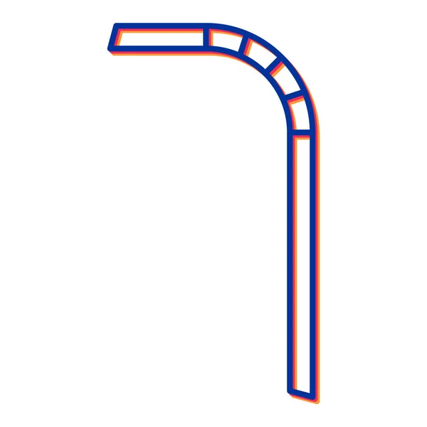 水道管のアイコン ウェブ用ロープベクトルアイコンの概略図 — ストックベクタ