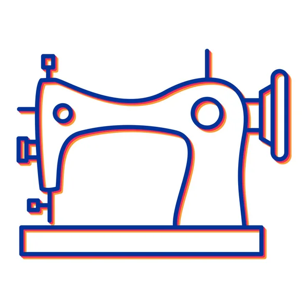 Vektorová Ilustrace Ikon Šicího Stroje — Stockový vektor