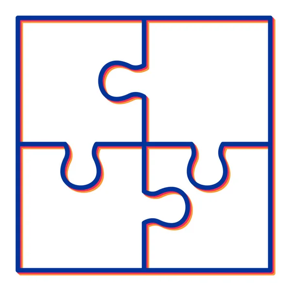 Puzzle Pièces Illustration Vectorielle — Image vectorielle