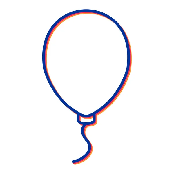 Illustration Zum Ballon Symbol Vektor — Stockvektor