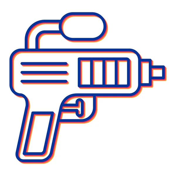 Pistolet Icône Plate Vecteur Illustration — Image vectorielle