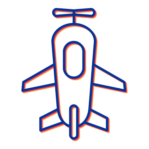Flygplansikonen Vektor Illustration — Stock vektor