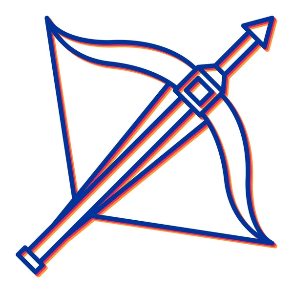Icono Tiro Con Arco Esquema Ilustración Los Iconos Vectores Espada — Archivo Imágenes Vectoriales