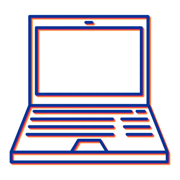 Laptop Computer Mit Technologie Und Abstrakter Hintergrundvektorillustration — Stockvektor