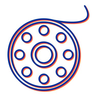  Teyp simgesini ölçün, vektör illüstrasyonu basit tasarım