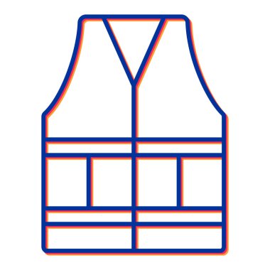 Yelek. Web simgesi basit illüstrasyon