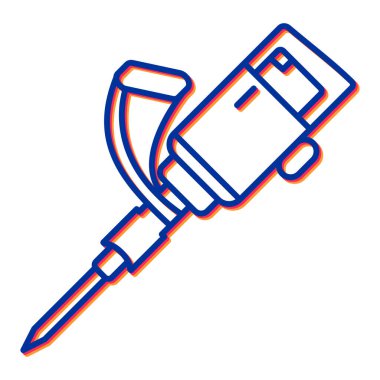 Bir tornavidanın satır simgesinin vektör çizimi