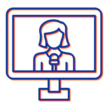 Online eğitim vektörü simgesi modern basit tasarım izole edildi