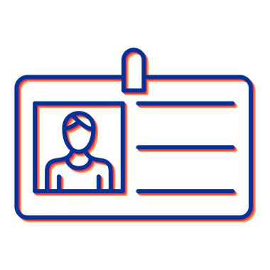 ID kart simgesi vektör illüstrasyonu