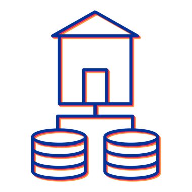 veri depolama simgesi, vektör illüstrasyonu basit tasarım