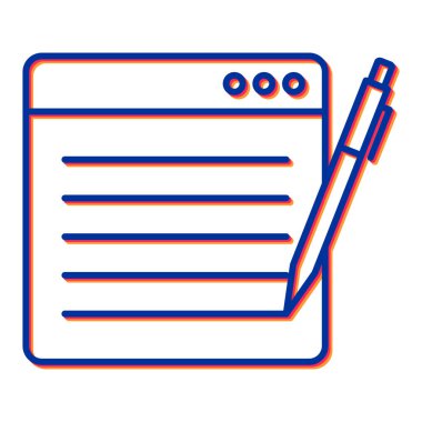 tarayıcı simgesi vektör illüstrasyonu