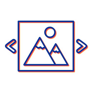 Bir resim simgesinin vektör illüstrasyonu