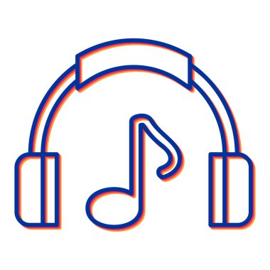 Müzik simgesi vektör illüstrasyonu