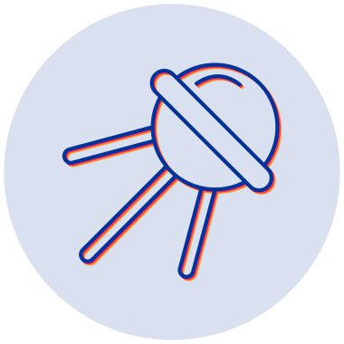 Sputnik simgesinin vektör illüstrasyonu