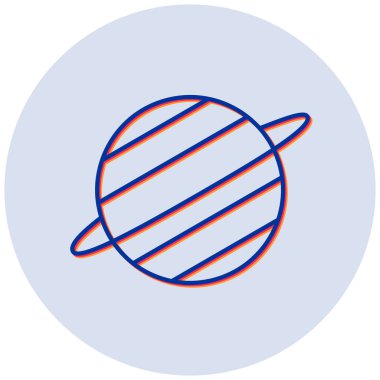 Uranüs simgesi, vektör çizimi