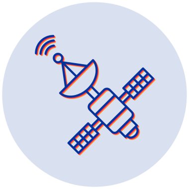 Uydu. Web simgesi basit illüstrasyon