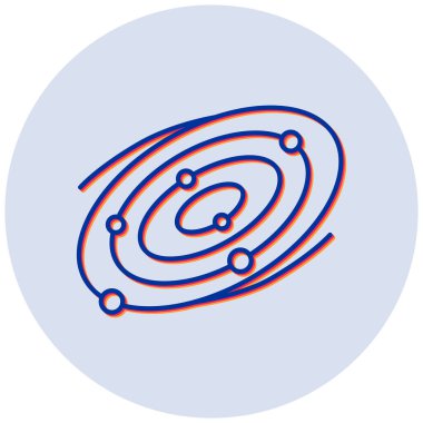 Galaksi simgesinin vektör illüstrasyonu