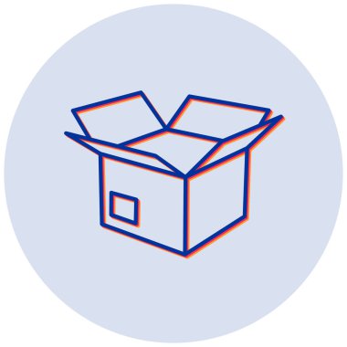 Paket var. Web simgesi basit illüstrasyon