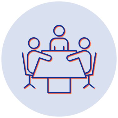 Modern basit illüstrasyonla vektör simgesi buluşması