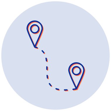 Rotadan. Web simgesi basit illüstrasyon