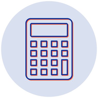 Hesap makinesi. Web simgesi basit illüstrasyon