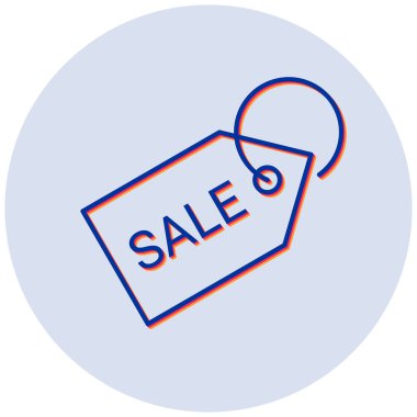 Satış etiketi. Basit illüstrasyon