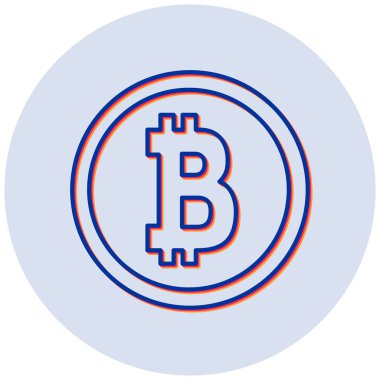 bitcoin. Web simgesi basit illüstrasyon