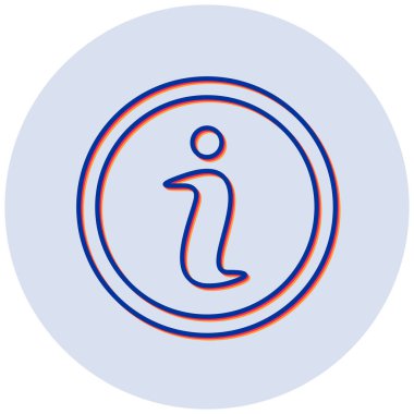 bilgi, mavi, beyaz, daire, düz simge