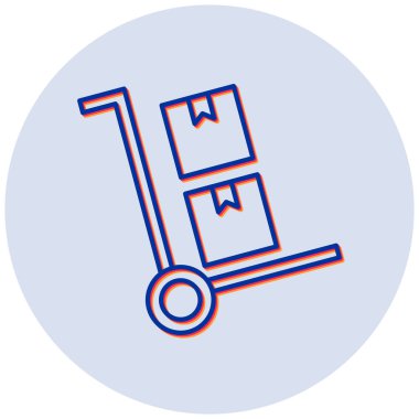 Tramvay. Web simgesi basit illüstrasyon