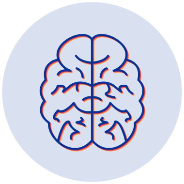 Beyin. Web simgesi basit illüstrasyon