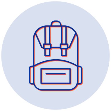 Sırt çantası. Web simgesi basit illüstrasyon