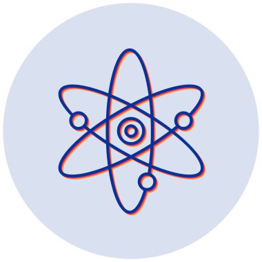 atom. Web simgesi basit illüstrasyon