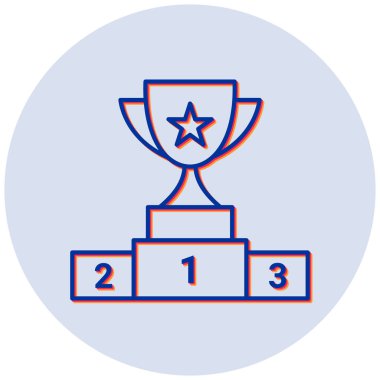 Kupa. Web simgesi basit illüstrasyon