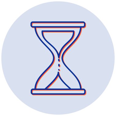 Kum saati simgesi, vektör illüstrasyonu