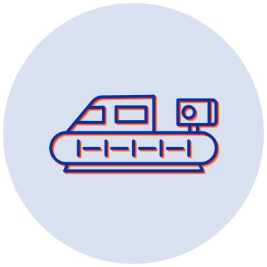 Hovercraft. Web simgesi basit illüstrasyon