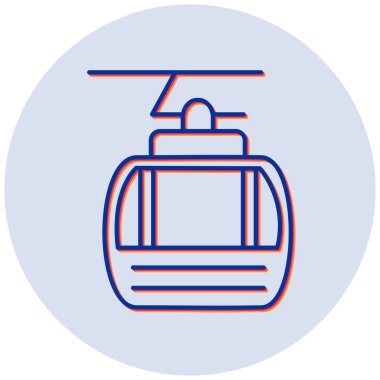 Teleferik. Web simgesi basit illüstrasyon