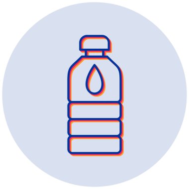 Su şişesi. Basit resimleme