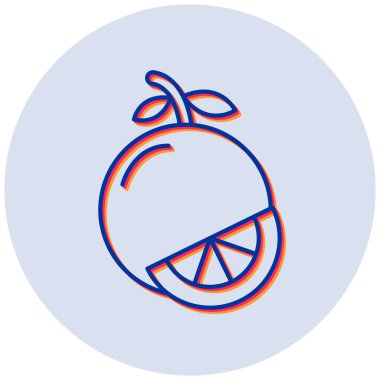 Turuncu. Web simgesi basit illüstrasyon