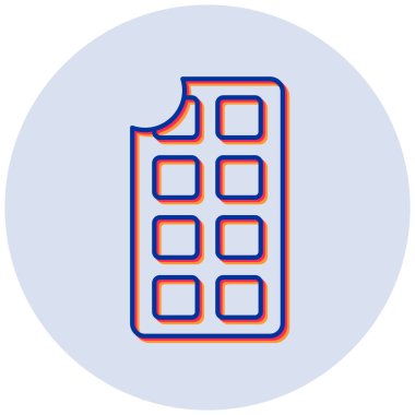 Çikolata. Web simgesi basit illüstrasyon