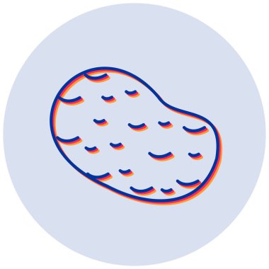 Patates simgesinin vektör illüstrasyonu