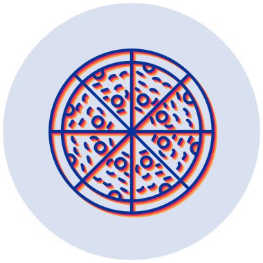 pizza. Web simgesi basit illüstrasyon