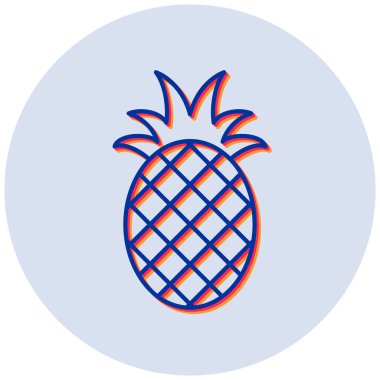 ananas vektör simgesi modern basit tasarım