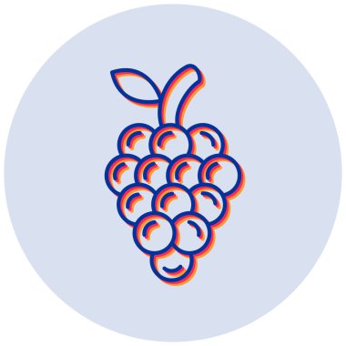 Üzüm. Web simgesi basit illüstrasyon