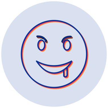 Salya akıtan simge, vektör illüstrasyonu