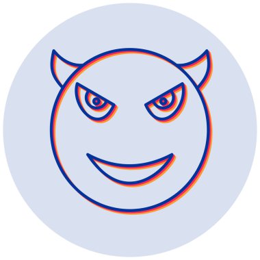 Şeytan. Web simgesi, vektör illüstrasyonu