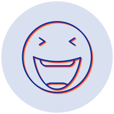 komik yüz simgesi, vektör illüstrasyonu