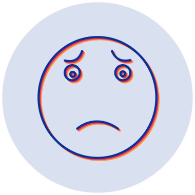 Endişeli yüz vektör simgesi