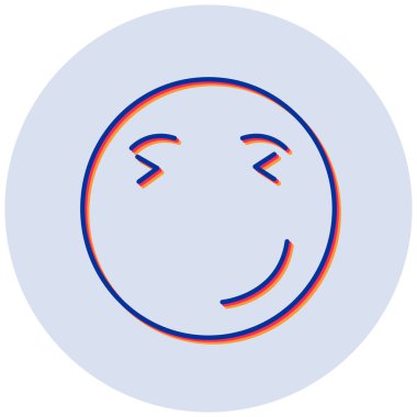 Alaycı yüz simgesi, vektör illüstrasyonu