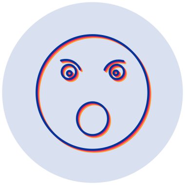 Şaşırtıcı simge, vektör illüstrasyonu